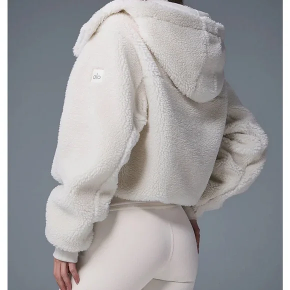 Alo Foxy Sherpa Jacket White XS - Picture 3 of 12